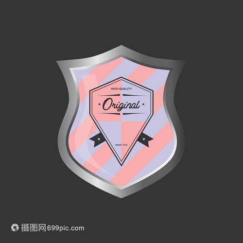 徽章、盾牌與紀念幣 產(chǎn)品標簽的矢量圖設計美學